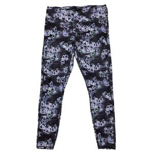 Fabletics Mid-Rise PureLuxe Leggings Medium Purple Floral